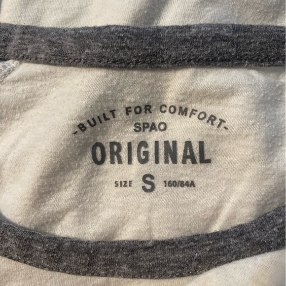 SPAO x Disney Bewildered Thinking Mickey Mouse Raglan T-Shirt Baseball Tee Small - Picture 7 of 9